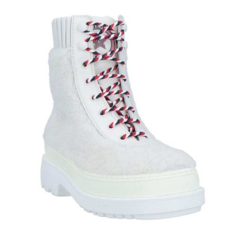 Dior Women's Ankle Boots. leather, lace-up, round toe, chunky, Off white,Size:39